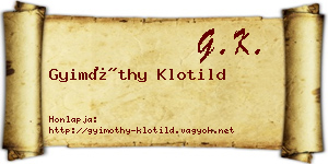 Gyimóthy Klotild névjegykártya